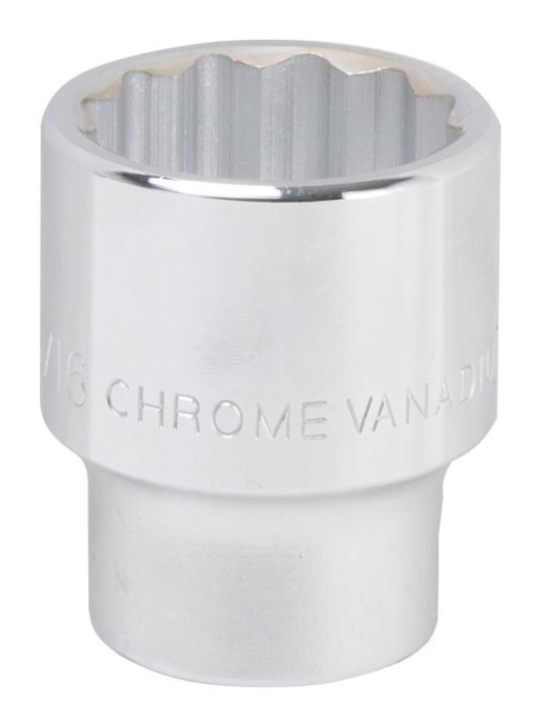 MT-SS6042 Drive Socket, 1-5/16 in Socket, 3/4 in Drive, 12-Point, Chrome Vanadium Steel, Chrome